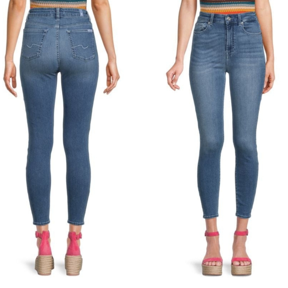 7 For All Man Kind Aubrey Skinny Ankle Jeans Size 26